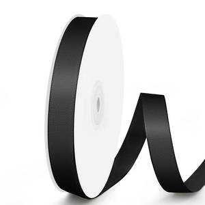 lot 128 image: VISPAD Solid Double Face Fabric Ribbon, 1.5 X 25 Yards, Polyester Satin Ribbons Perfect for Crafts, Gift Package Wrapping, Wedding Decorations, Baby Shower - Black
