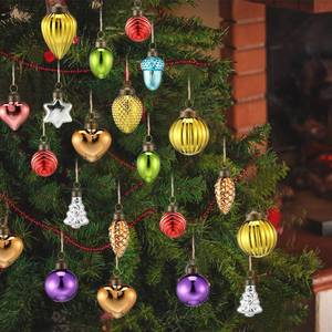 lot 139 image: Glimin 36 Pcs Vintage Christmas Ornaments 2-2.4 Inch Neutral Glass Christmas Pinecone Antique Decorations Mini Retro Balls Ornaments for Xmas Tree Farmhouse Decoration (Multicolor) (Multicolor)