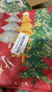 lot 155 image: Holiday & Seasonal Decor - Estate Christmas Tree Pattern Textile