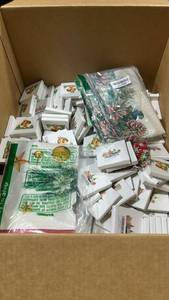 lot 158 image: Christmas Holiday Mixed Lot Small Boxed Items and Packaged Fabric Pieces