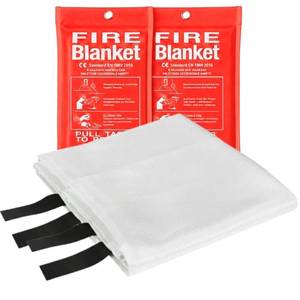 lot 162 image: HusBuy Emergency Fire Blanket for Home and Kitchen -2 Pack Fiberglass Fire Suppression Blanket (40x40 Inch)-Safety Survival Gear, Flame Retardant Cover for Grease Fires, Car, Camping & Grill