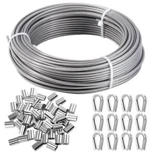 lot 173 image: CACASO 18 Wire Rope Kit, 100FT Stainless Steel Cable