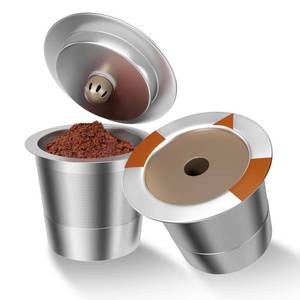 lot 213 image: FAQQMCVY Reusable K Cups Coffee Filters for Keurig Stainless Steel K Cups Coffee Pods Compatible 1.0 & 2.0 Coffee Makers Machine (2Pack)