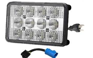 lot 5448 image: HiLo Beam 60W Rectangle LED Headlight Cab Roof Working Light For Case IH Combine 353656A1, 138224A1 Case Tractor385, 585,685,885,1294, Combine2144, 2166, 2188, Agco White Tractor100,120 - Retail $180