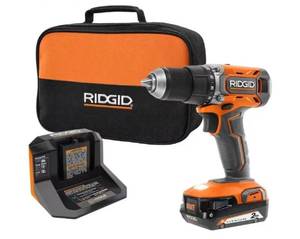 lot 5460 image: RIDGID 18V Cordless 12 in. DrillDriver KIT with 2.0 AH Battery and Charger R860010K - Retail $120
