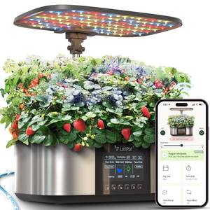lot 5474 image: LetPot LPH-Max Hydroponics Growing System Kit, 21 Pods APP & WiFi Automatic Controlled Smart Indoor Garden with 36W LED Grow Light, Auto Drip Irrigation Kits, Self-Managed Nurturing & Watering - Retail $144