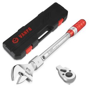 lot 5483 image: VANPO 12 HVAC Torque Wrench, 10-170 Ft-Lb, 38mm Jaw & Ratchet Head - Retail $86