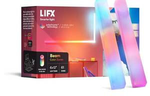 lot 5490 image: LIFX Beam Smart Light Bar 6 Piece Kit (L3BEAMKITUS), Multicolor, 6 Count, 33 Watts - Retail $100