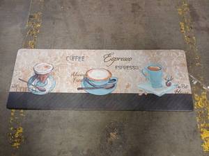 lot 5499 image: Kitchen Mat for Floor Kitchen Rug Non Slip Washable Brown Coffee Kitchen Rug Anti Fatigue 47x17 Inch