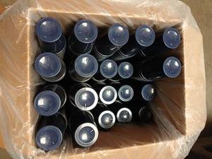 lot 5508 image: Dark Blue Plastic Cups Lot Dishwasher Safe Approximately 400 Cups