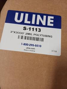 lot 5521 image: Uline 3 x 3000 2 Mil Polytubing S-1113