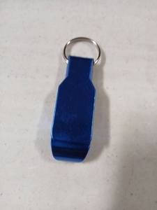 lot 5542 image: Royal Blue Metal Bottle Opener Keychain with Metal Ring 200 Pieces Individually Wrapped
