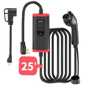 lot 5563 image: Unitek Level 2 EV Charger Electric Vehicle Charging Station 25FT Charging Cord Portable EV Charger 40A 110V-240V for J1772 Evs NEMA 4-15 NEMA 6-20 Plug Current Adjustable Reservation Charging UL