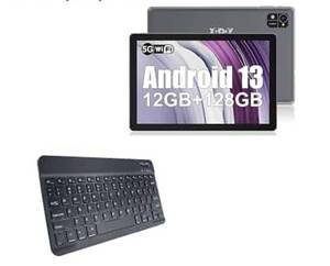 lot 5566 image: BoxWave Keyboard Compatible with Xgody N02PRO (10 in) - SlimKeys Bluetooth Keyboard, Portable Thin with Chiclet-Style Keys - Jet Black - Retail $30