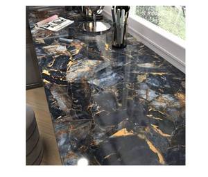 lot 19470 image: Marble Black Contact Paper Peel and Stick Countertops Gold Contact Paper Peel and Stick Wallpaper for Kitchen Cabinet Waterproof Vinyl Film Marble Shelf Liner Counter Top Cover Wallpapers 11.8x78.7 IN