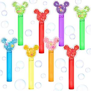 lot 19486 image: AFZMON 24 Glitter Mouse Ear Bubble Wands for Kids, Mouse Party Favors Mini Bubbles Birthday Gift Toy Goodie Bag Stuffers Classroom Prizes Wedding Party Supplies - Retail $14