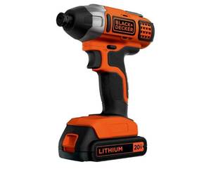 lot 19564 image: BLACKDECKER 20V MAX POWERCONNECT 14 in. Cordless Impact Driver Kit (BDCI20C) NEEDS CHARGER DOES WORK - Retail $80