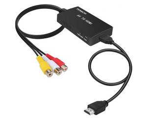 lot 19569 image: Tengchi RCA to HDMI Converter, AV to HDMI AdapterComposite to HDMI Support 1080P PALNTSC For PS1, PS2, PS3, STB, Xbox, VHS, VCR, DVD Players - Retail $14