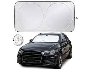 lot 19587 image: Econour Car Sun Shade for Windshield, Foldable Front Window Cover -Small 59x29 inches - Retail $15
