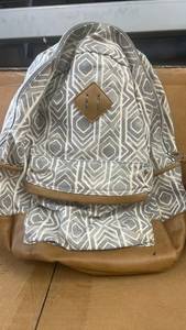 lot 204 image: Backpack with Brown Trim - Retail $15