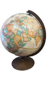 lot 212 image: World Globe with Metal Stand - Retail $25