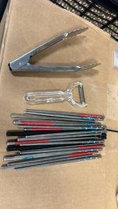 lot 219 image: Tongs, Peeler, and Chopsticks  - Retail $25