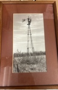 lot 221 image: Framed Windmill Photograph by Walter Anderson - Retail $35