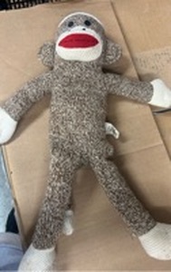 lot 228 image: Sock Monkey Plush Toy - Retail $8