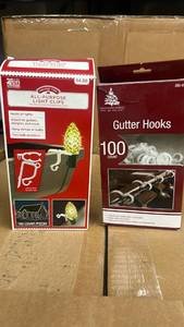 lot 231 image: Holiday Light Clips and Gutter Hooks Set - Retail $15