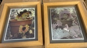 lot 241 image: Framed Floral Still Life Photographs Set - Retail $25