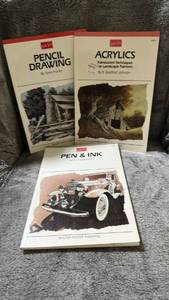 lot 289 image: Walter Foster Art Instruction Books 3-Book Set Pencil Drawing Acrylics Pen Ink