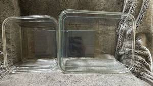 lot 290 image: Glasslock Oven Safe Baking Smaller Dishes Set of 2 Rectangular