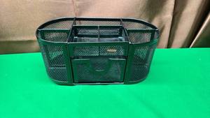 lot 505 image: Black Metal Mesh Desk Organizer with Multiple Compartments - Retail $17