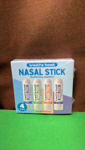 lot 524 image: Breathe Boost Nasal Stick 4-Pack Set - Retail $16