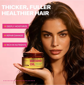 lot 539 image: Raw Batana Oil Hair Set - Dry & Frizzy Hair Scalp Treatment, Strengthens & Promotes Thicker Healthier Hair - Batana Oil 4.3oz