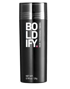 lot 576 image: BOLDIFY Hair Fibers (28g) - Fill In Thinning and Fine Hair for an Instantly Fuller, Thicker Look - 14 Shades for Women & Men - Dark Brown - Retail $24