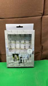 lot 585 image: Ashland - Clear Clip Lights with Silver Wire  - Clear - Retail $25