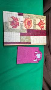lot 587 image: Decorative Floral 6x9 inch Journal with Small Pink Hoodie Notebook Set - Retail $18
