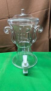 lot 600 image: 9 inch Clear Plastic Trophy Drink Dispenser with Spigot - Retail $15