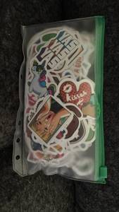 lot 619 image: 350 Misc Random Stickers Various Sizes All in Plastic 6 Hole Binder Container