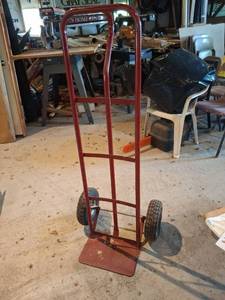 lot 1667 image: Red Two-Wheel Dolly - Needs Tires