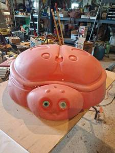 lot 1687 image: Red Molded Plastic Ladybug Sandbox
