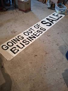lot 1690 image: Going Out of Business Sale Banner Sign
