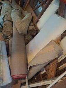 lot 1720 image: Lot of Assorted Carpet and Pad Remnants