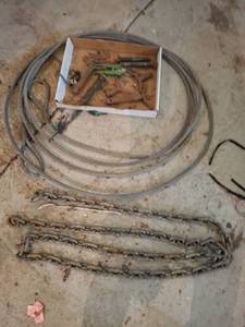 lot 1816 image: Wire Cable, Chain and Pins Lot