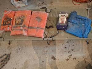 lot 1818 image: Cot with Life Vests