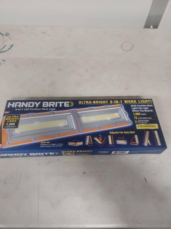 lot 1002 image: Handy Brite 8-in-1 LED Cordless Work Light