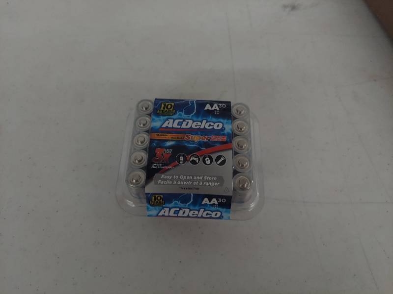lot 1004 image: ACDelco AA Super Alkaline Batteries - 30 Pack - 10 Year Shelf Life