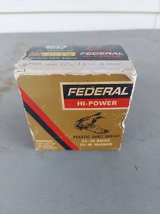 lot 1248 image: Federal Hi-Power 20 Gauge 2.75 in. Magnum 4 Shot Shell Ammunition