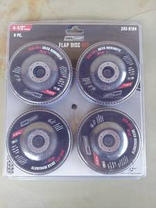 lot 1812 image: 8 PC Flap Disc Set 4-12 inch